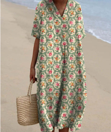 Women's Comfortable Loose Printed Long Dress