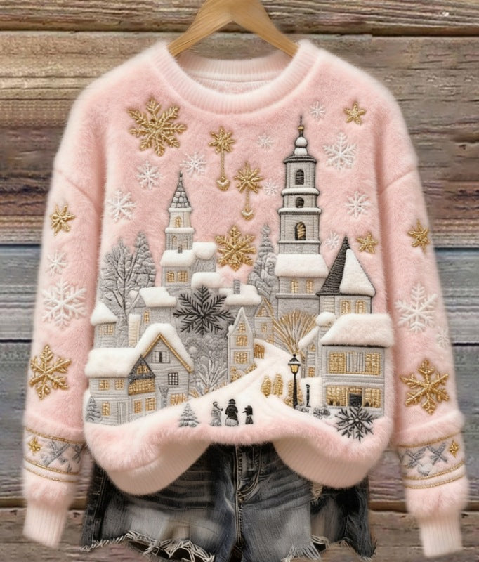 Christmas Retro Green Unisex Sweater