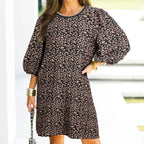 Women's Crab-patterned Printed Long-sleeve V-neck Dress
