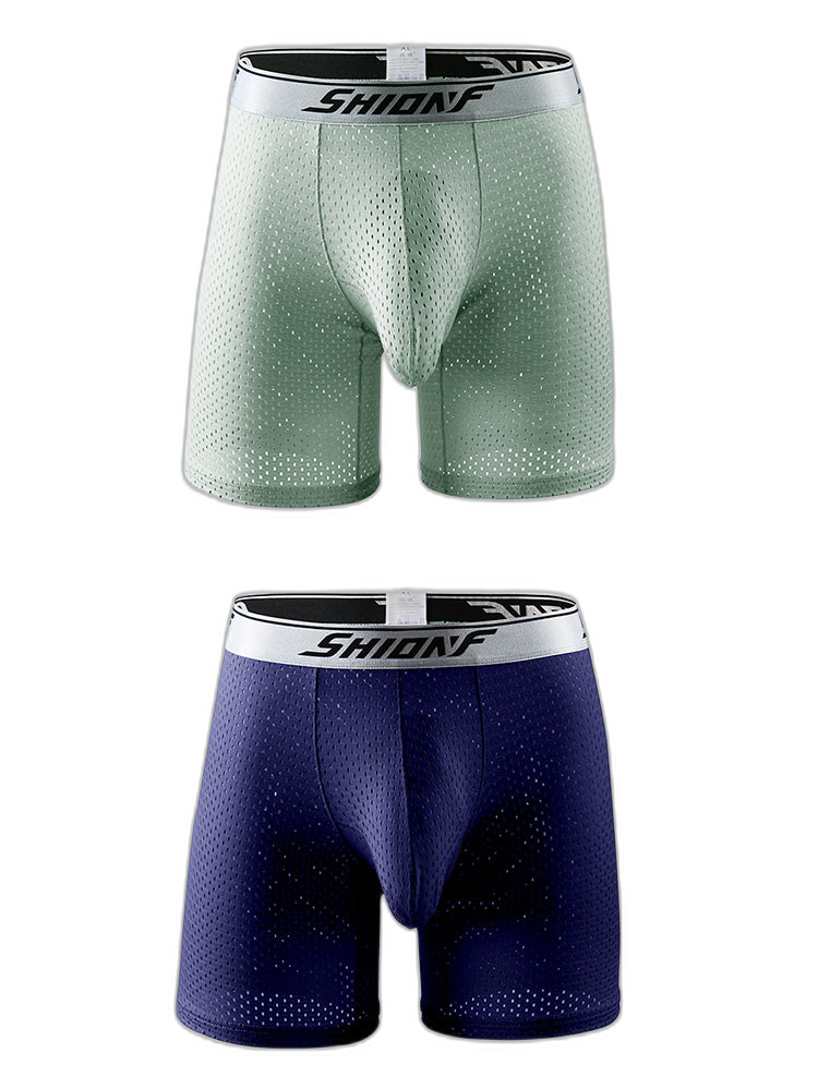 2 Pack Men’s Mesh Separate Pouch Boxers Briefs