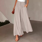 Polka Dot Print Trousers Fashion Loose Elastic Waist Wide-leg Pants Women's Clothing