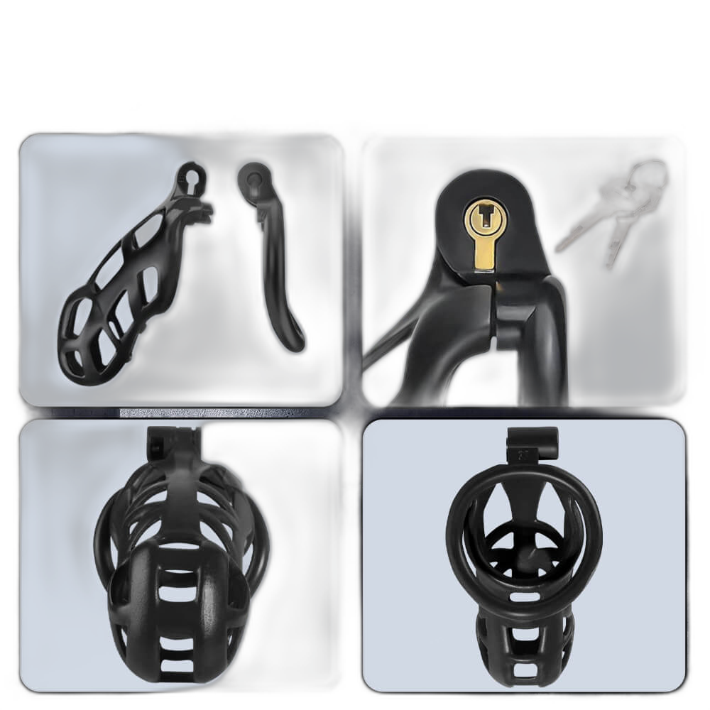 Cosmas - Male Chastity Device - Cock Cage - Chastity Cage With Catheter