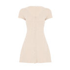 French Romantic Girl Style Base Breasted Knitted Dress