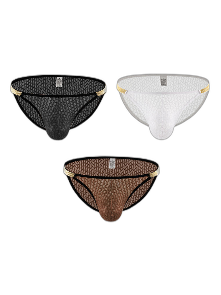 3 Pack Men's Sexy Low-Rise Hip-Lifting Briefs