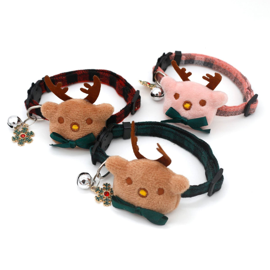 Object Bow Collar Dog Plaid Christmas