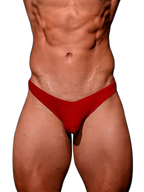 2-pack Men's Ribbed Low-rise Solid Color Thong