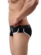 Zipper Belt Printed Cotton Pouch Briefs
