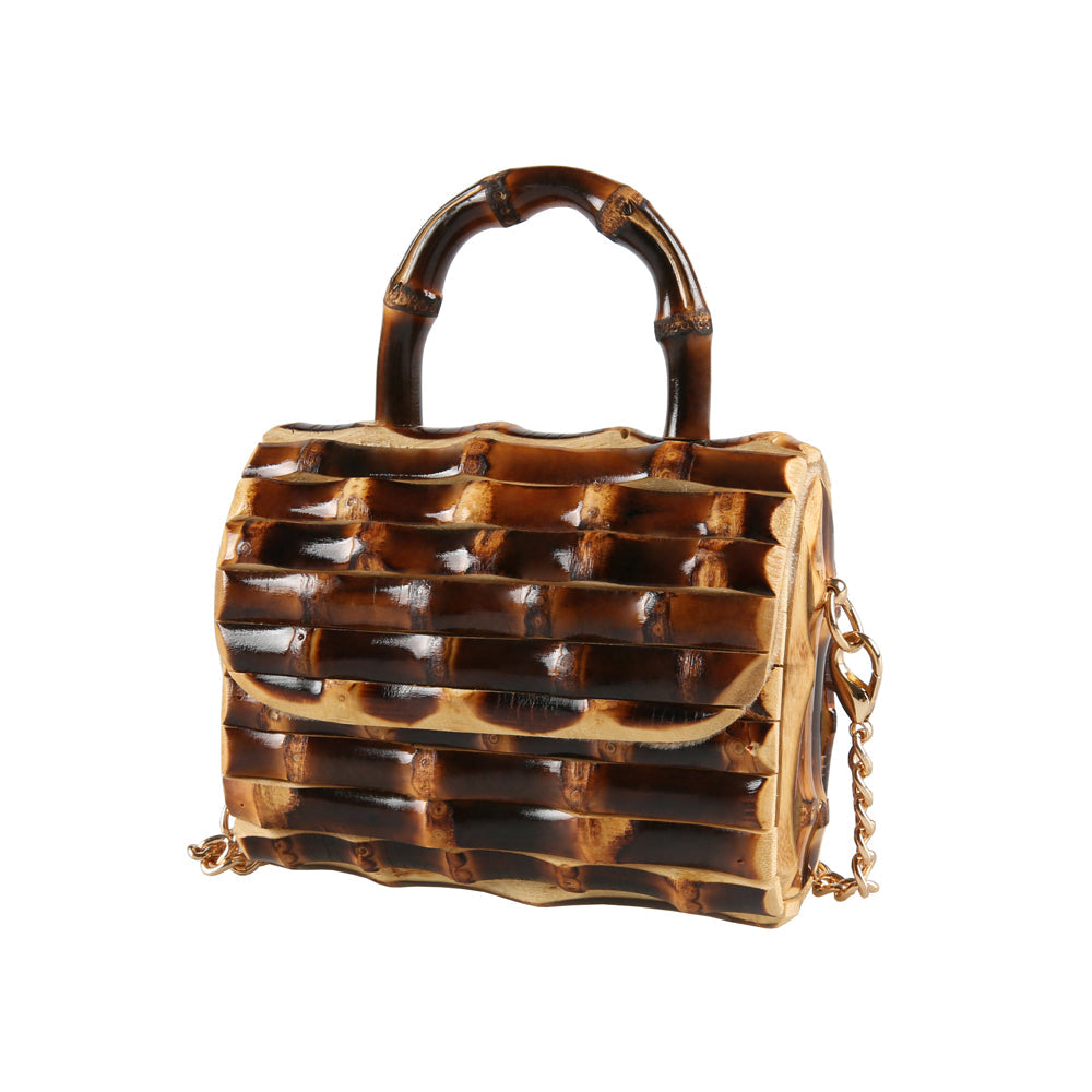 Handmade Woven Straw Chain Shoulder Bag - Pastoral Style Crossbody Purse for Women