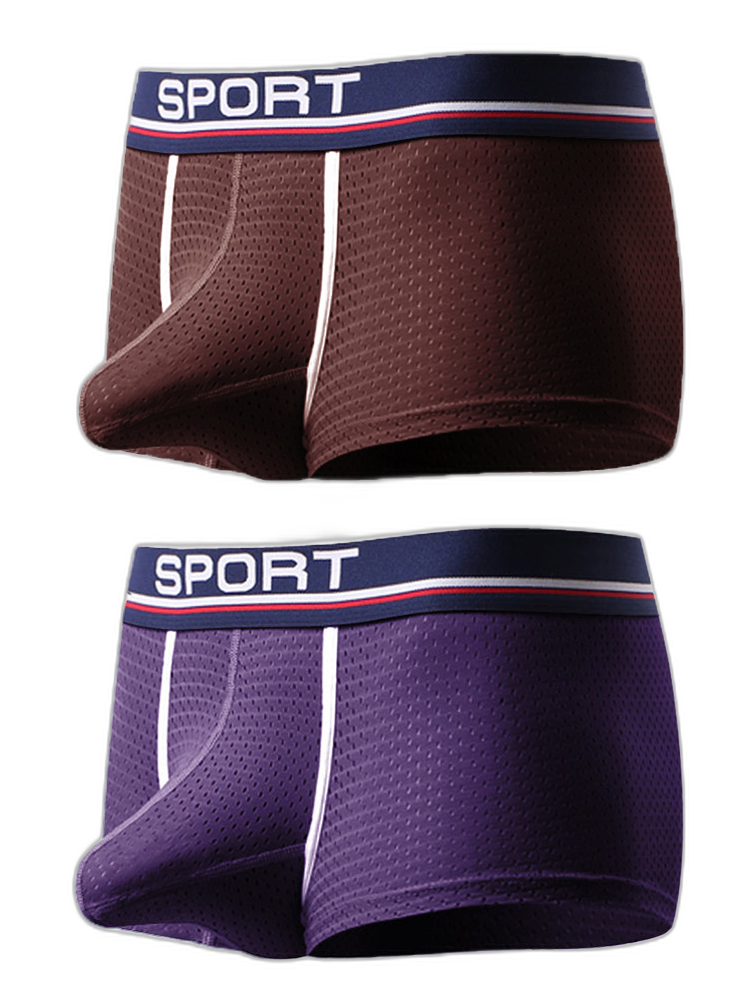 2 Pack Breathable Separate Pouch Boxer Briefs