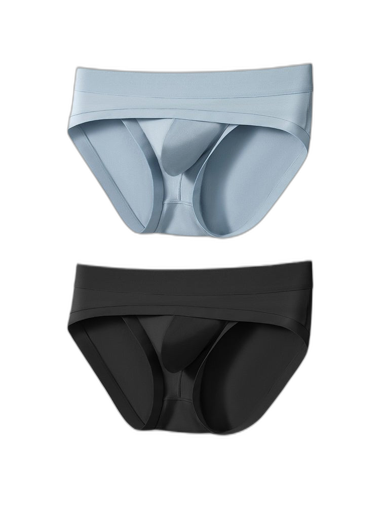 2 Pack Men's Ultra-Soft Fabric Stretch Fit Supportive Pouch Breathable Briefs