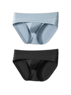 2 Pack Men's Ultra-Soft Fabric Stretch Fit Supportive Pouch Breathable Briefs