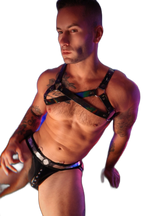 Breedwell Illuminator Bulldog Harness Black Holo