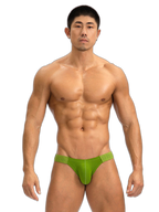 2 Pack Men's Solid Color Low Rise Sweat-Absorbent Large U-Shaped Small Pocket Briefs