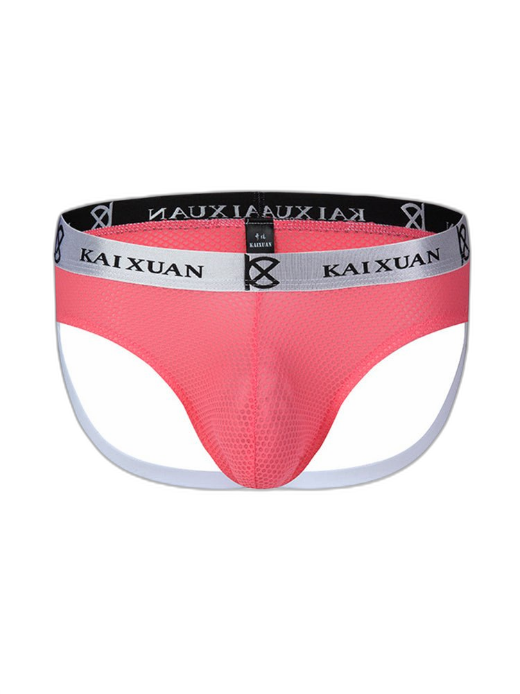 3 Pack Men's Mesh Thong with Stretch & Breathable 3D Support Pouch