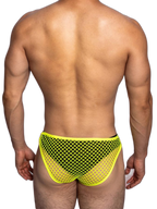 2 Pack Men's Low Waist Sexy Mesh Breathable Sports Transparent Briefs