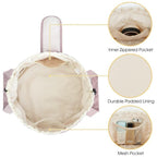 Barrel Drawstring Makeup Bag Large Capacity Women's Cosmetic Bag Toiletries Organizer Pouch Lady Travel Storage Case