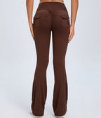 Yoga Fitness Flared Pants With Pockets Ins Fashion Slim High Waist Sports Trousers  Scrunch Butt Booty Workout Lifting Leggings