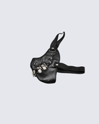 Punk Metal Rivet Leather Face Mask
