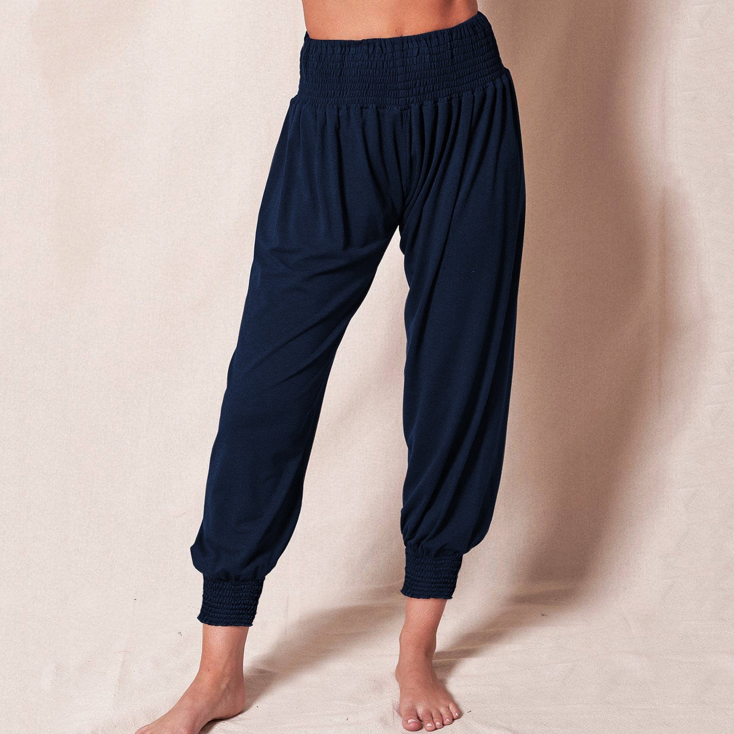 Casual Loose Trousers Solid Color Sports Yoga Ankle Banded Pants Women