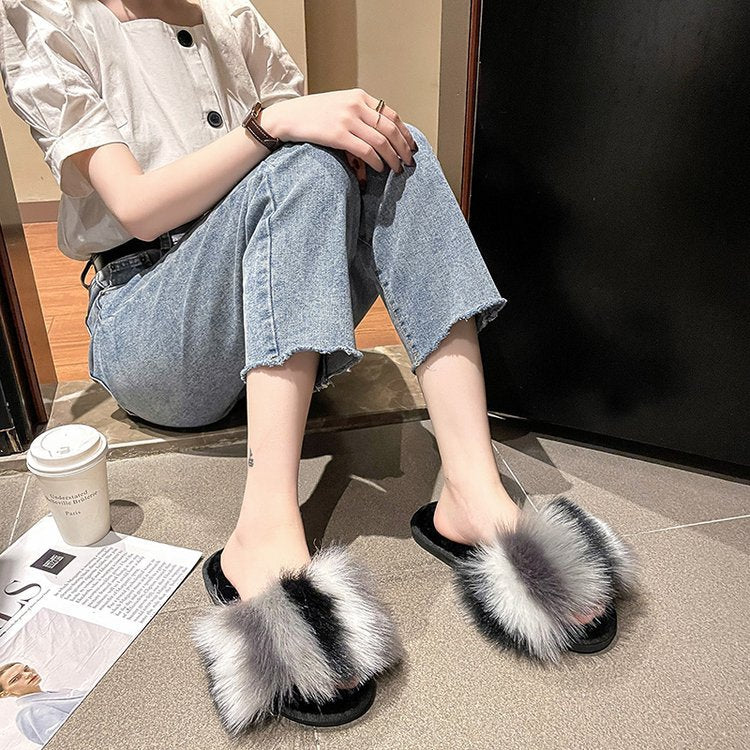 New Style European And American Casual Flat Slippers For Autumn Winter