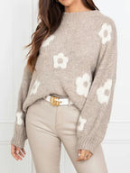 Autumn And Winter Women's Sweaters, Women's Floral Personalized Plus-size Trendy Sweaters