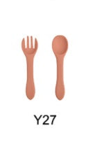 Baby Feeding Set - Silicone Spoon & Fork, Food-Grade BPA-Free