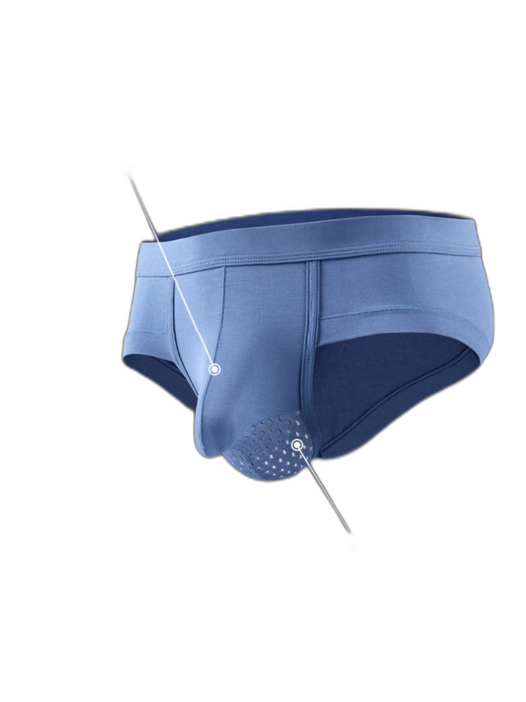 2 Pack Men's Breathable Pouch Separate Modal Briefs