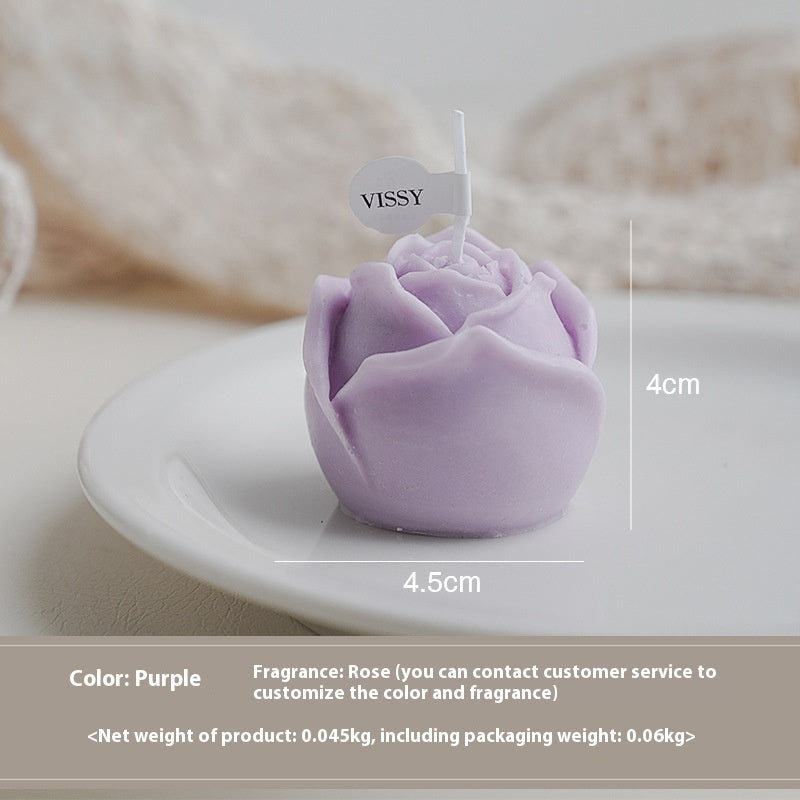 Rose Qixi Valentine's Day Fragrance Birthday Gift Simulation Flower Aromatherapy Candle Atmosphere Gift