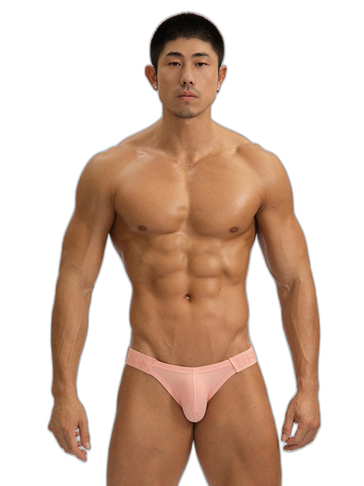 2 Pack Men's Solid Color Low Rise Sweat-Absorbent Large U-Shaped Small Pocket Briefs
