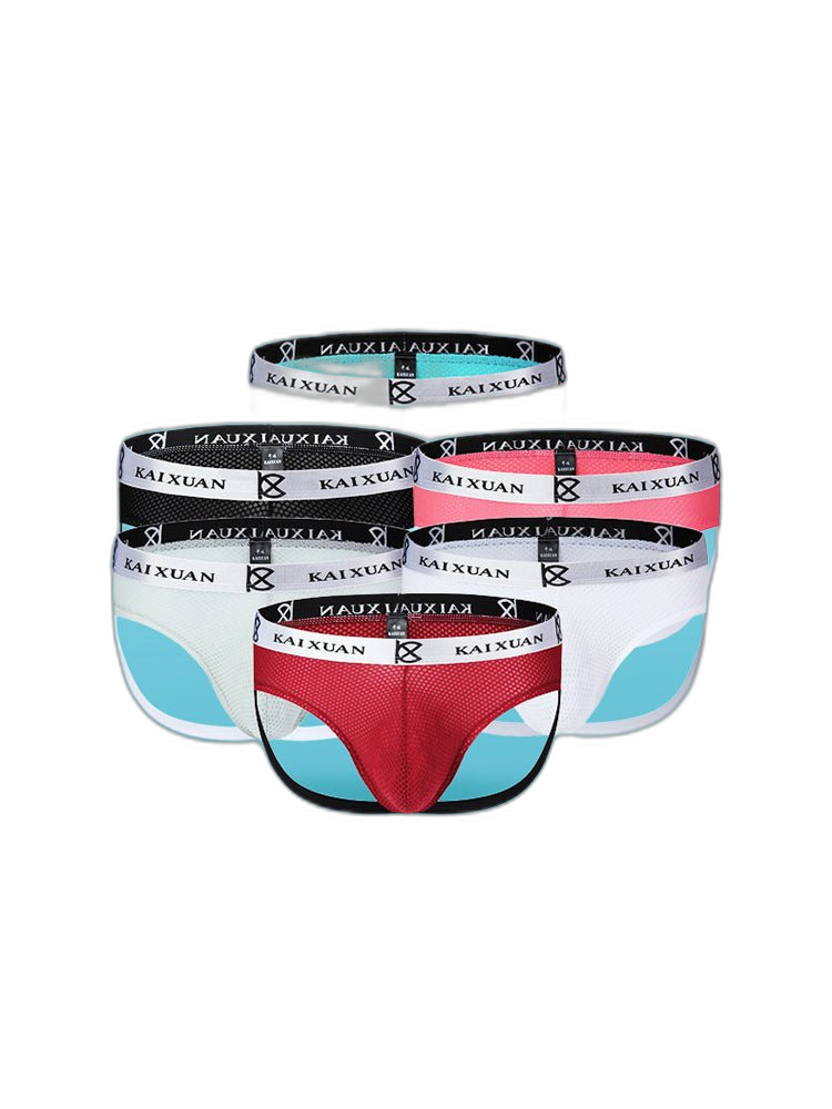 3 Pack Men's Mesh Thong with Stretch & Breathable 3D Support Pouch