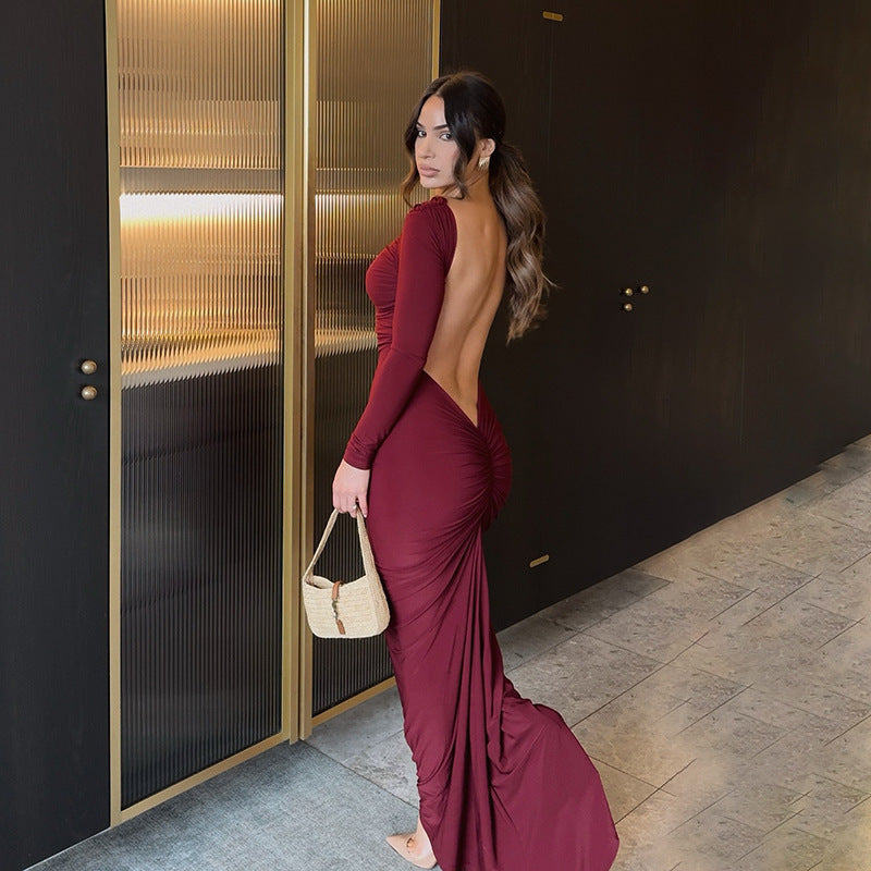 Elegant And Sexy Long-sleeve Dress For Women