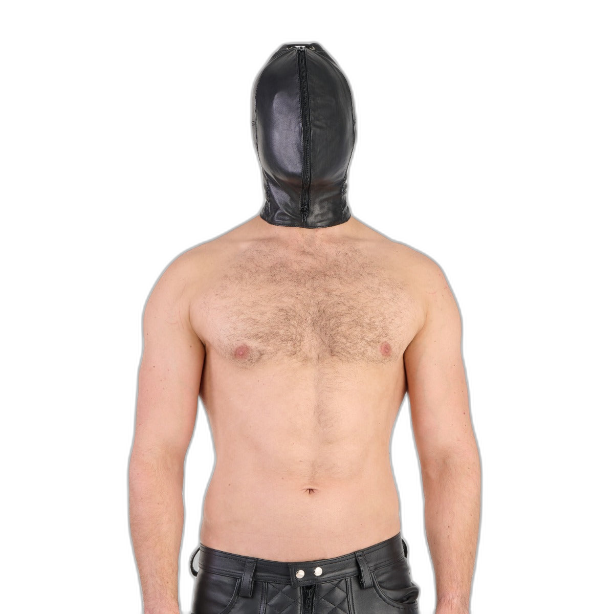 Prowler RED Leather Double Hood With Front Zipper Black