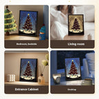 New Luminous Speaker Christmas Tree Painting Bluetooth Speaker Desktop Ornament Gift Light And Shadow Art Lighting
