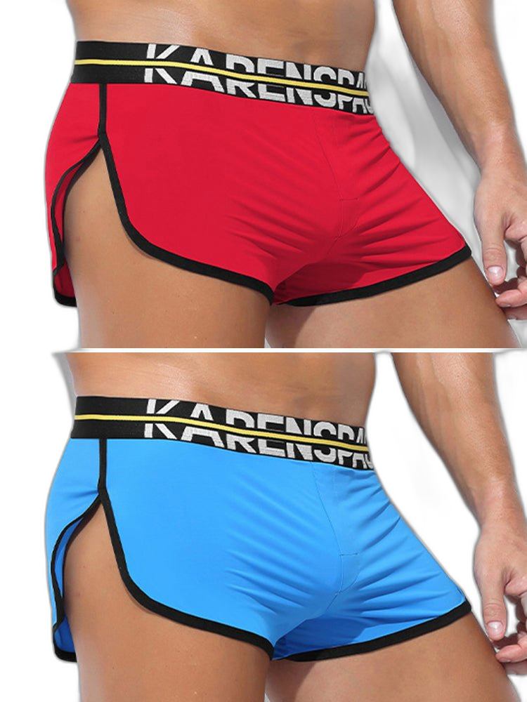 2 Pack Men's Comfortable Lounge Sport Boxer Briefs