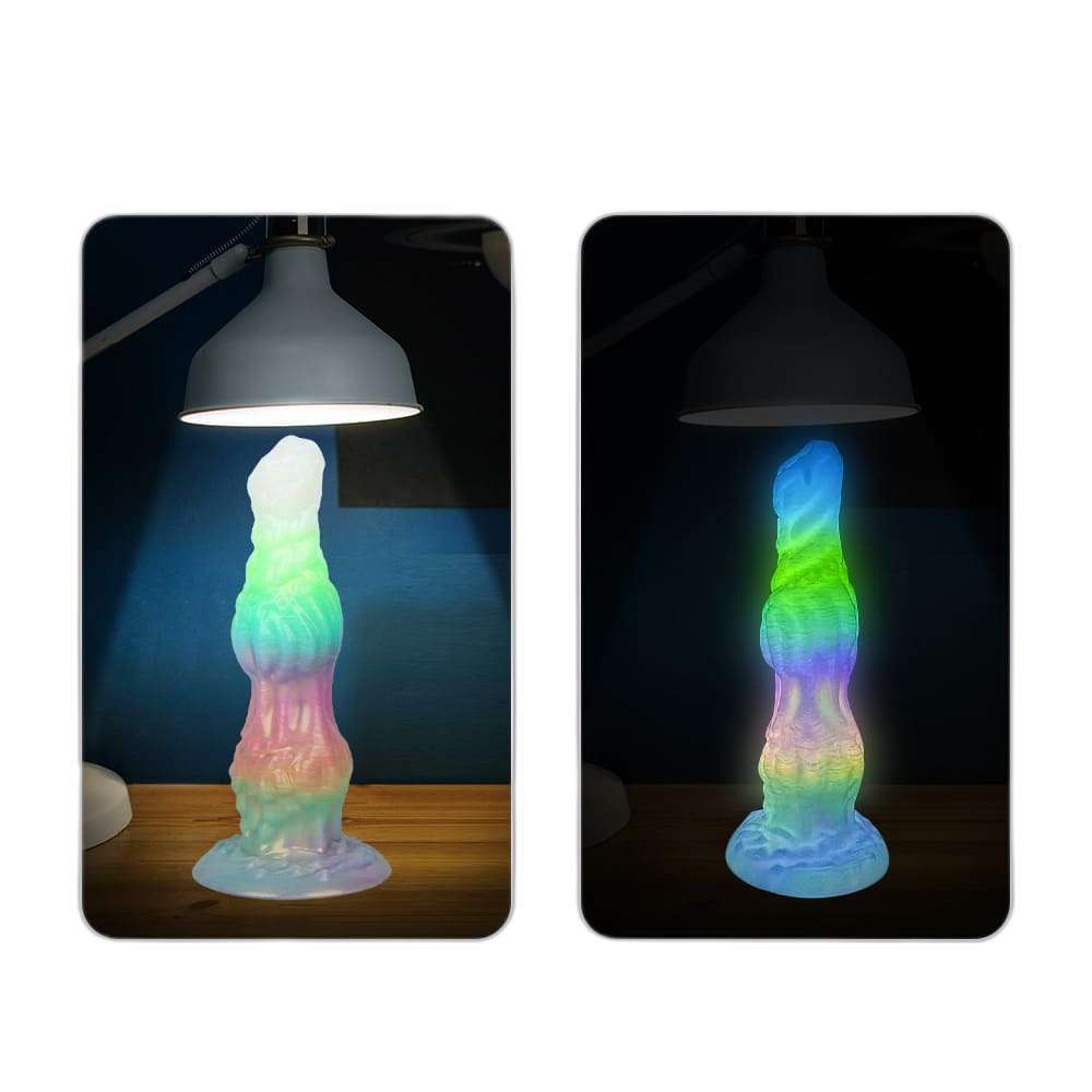 WistKnot – Glow-in-the-Dark Vibrating Dildo with Dog Knot Design