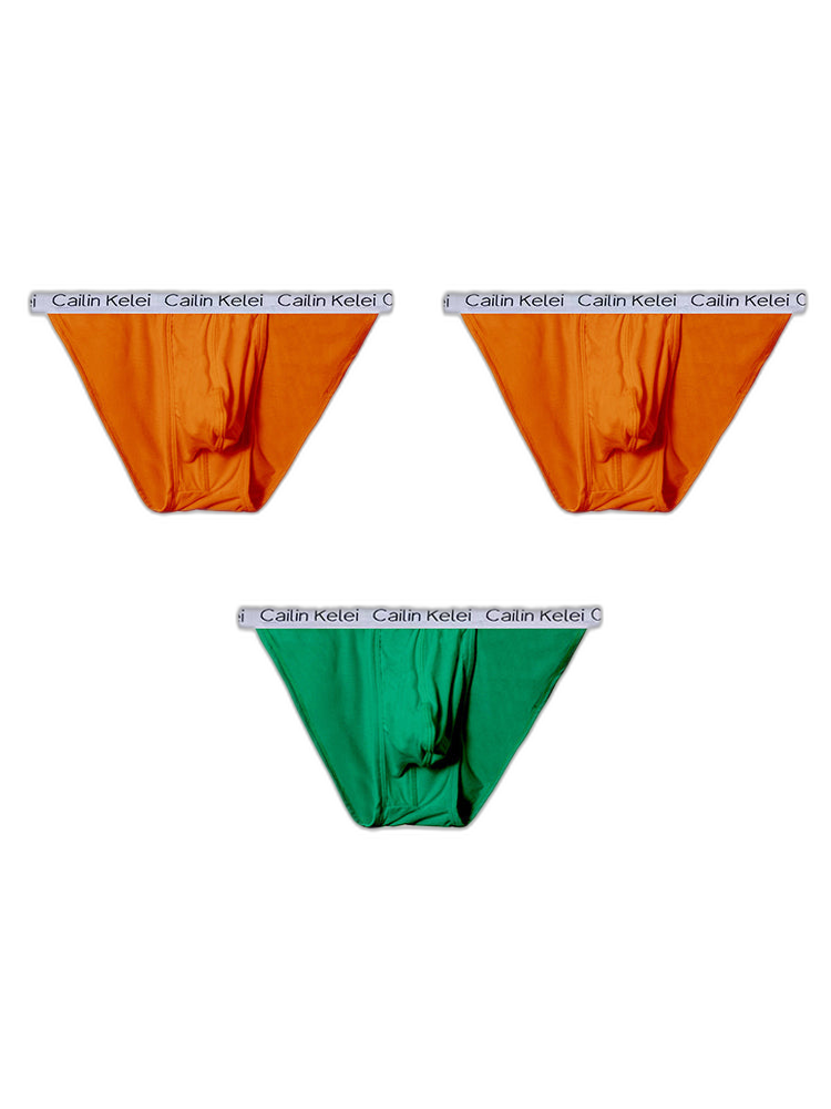 3-pack Men's Ultra Sexy Low Rise U-shaped Convex Pouch Briefs
