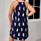 Fashionable Strap V-Neck Loose Dress For Women