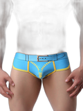 Zipper Belt Printed Cotton Pouch Briefs