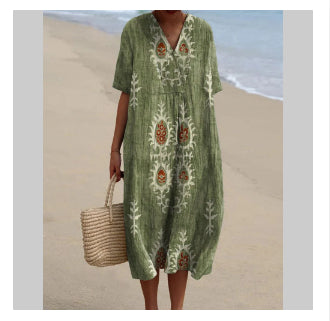 Women's Comfortable Loose Printed Long Dress