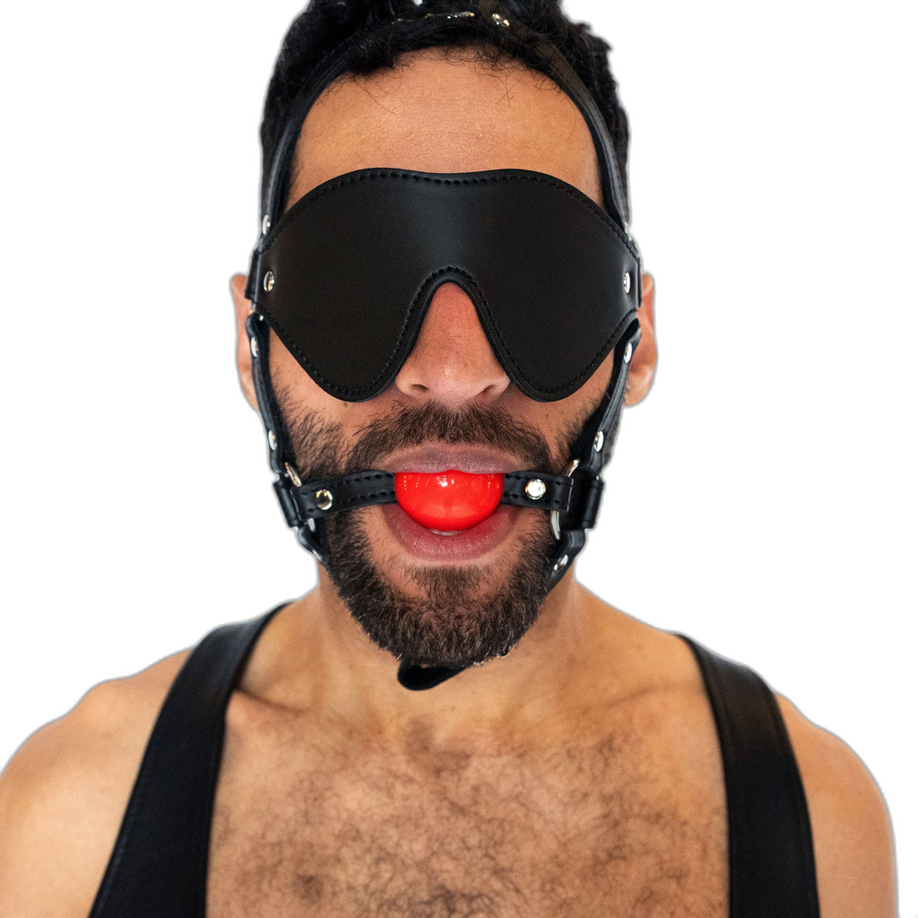 ruff GEAR Rein Head Harness with Silicone Ball Gag