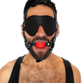 ruff GEAR Rein Head Harness with Silicone Ball Gag