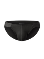 2 Pack Men's Solid Color Low Rise Sweat-Absorbent Large U-Shaped Small Pocket Briefs