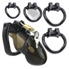 LOCK4D Rikers Chastity Cock Cage Black