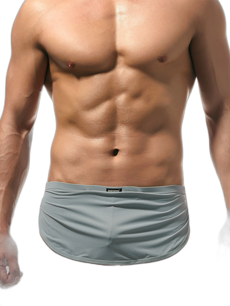Men's Sexy Side Split  Boxers With Support Pouch