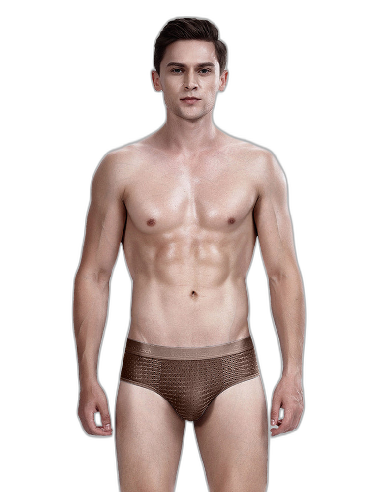 4 Pack Breathable Ice Silk Antibacterial Men's Briefs