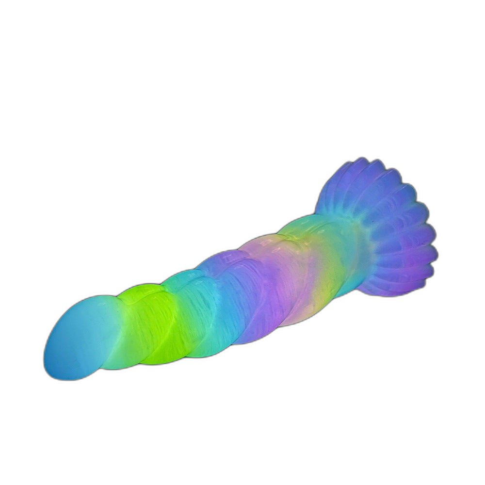 WistGlow – Fantasy Dildo – Spiral Texture & Glow-in-the-Dark Vibrating Dildo
