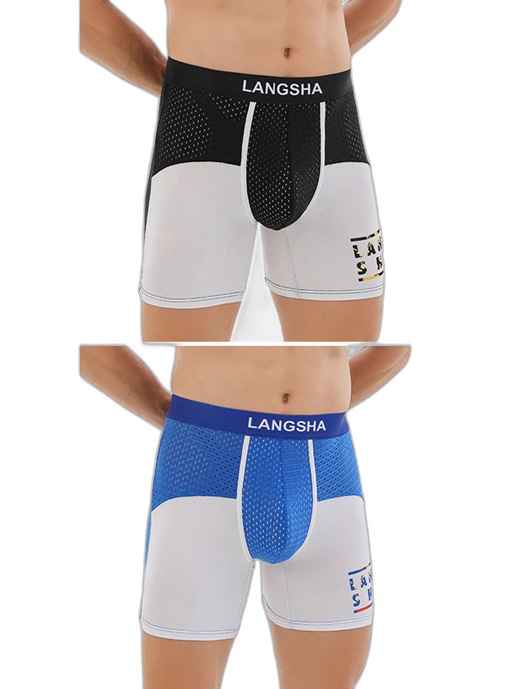 Men's Anti-Chafing Sports Boxer Briefs with Spacious Pouch