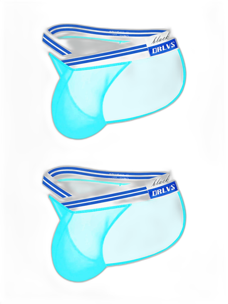 2-pack Men's Sexy Semi-transparent Mesh Briefs