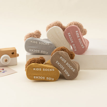 Newborn Baby Socks Terry Fleece-lined Thickened Autumn And Winter Style