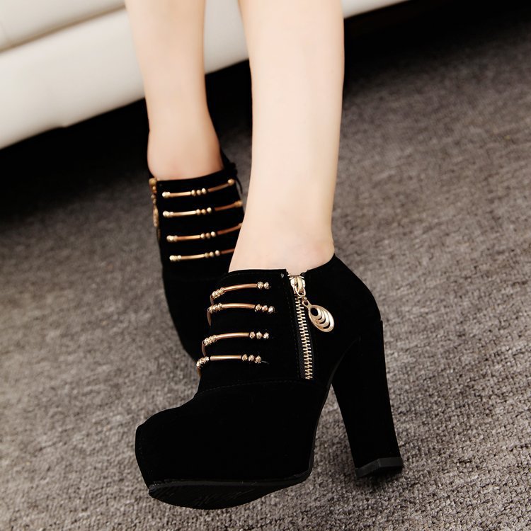New chunky metal ankle boots